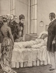 Der Prinz und die Prinzessin von Wales eröffnen das Marylebone Infirmary, Notting Hill: Die Prinzessin besucht die Patienten
